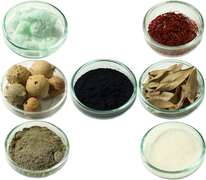 Ingredients required to make the Peacock ink