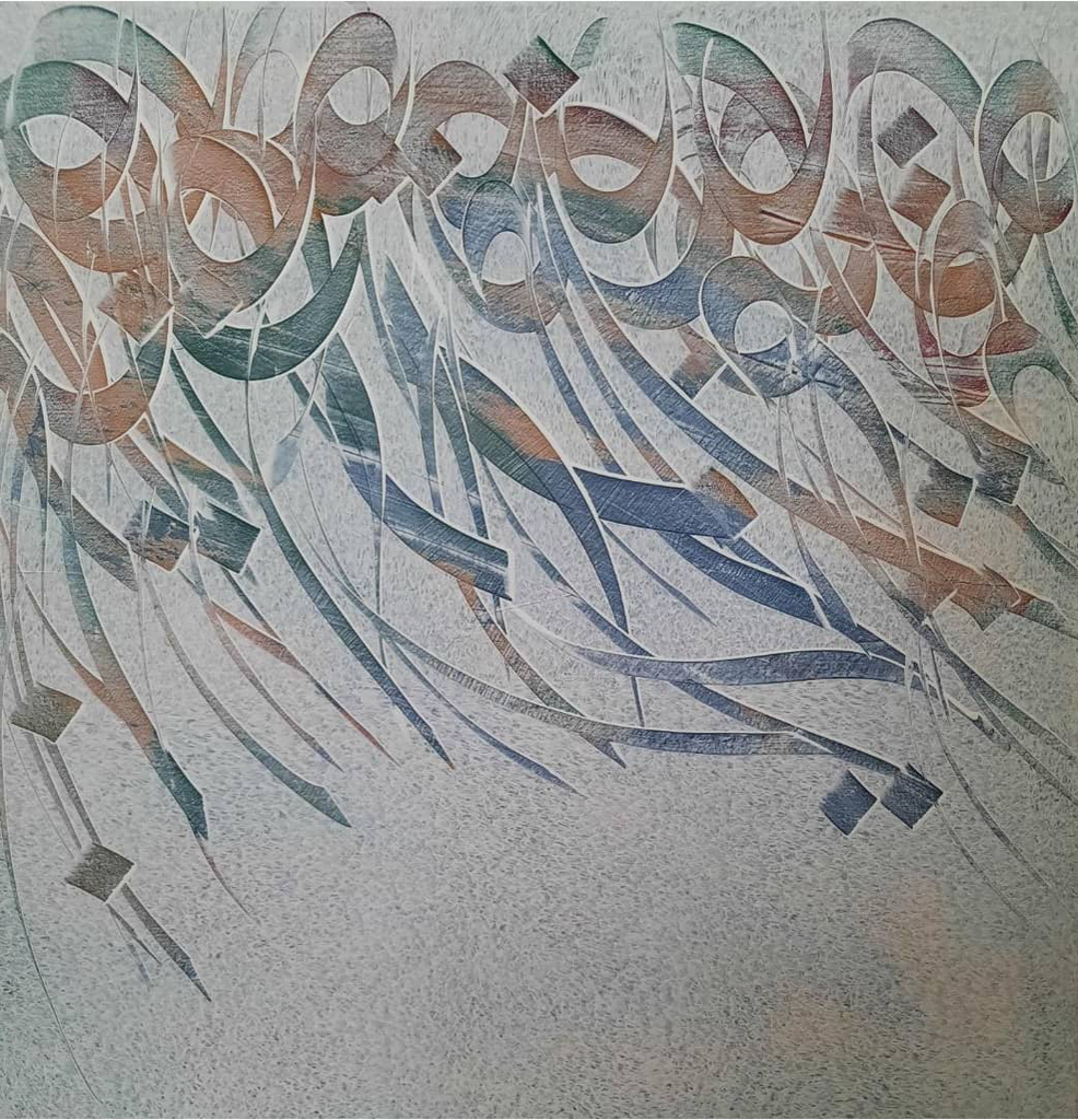 [HEADwA3ArtC60by60cm] Abstract Design with Alphabets 3