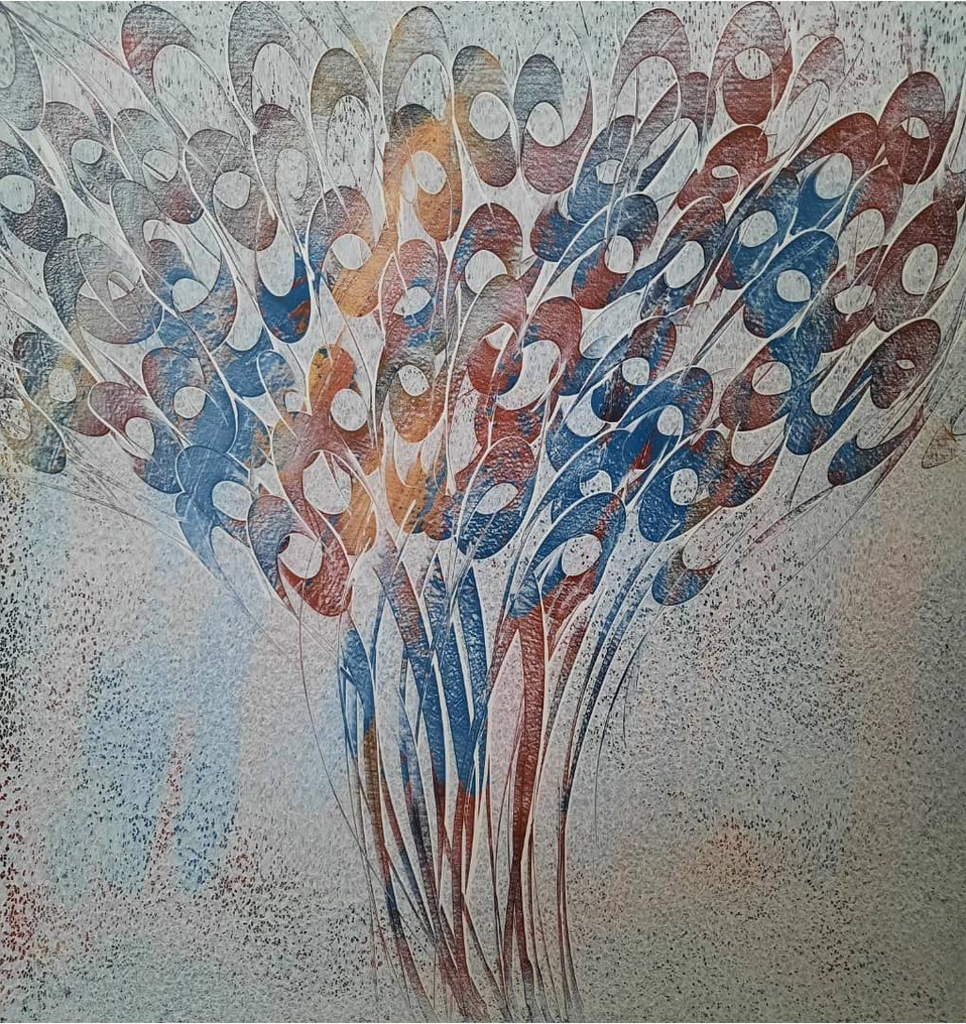 [HEADwA4ArtC60by60cm]  Abstract Design with Alphabets 4