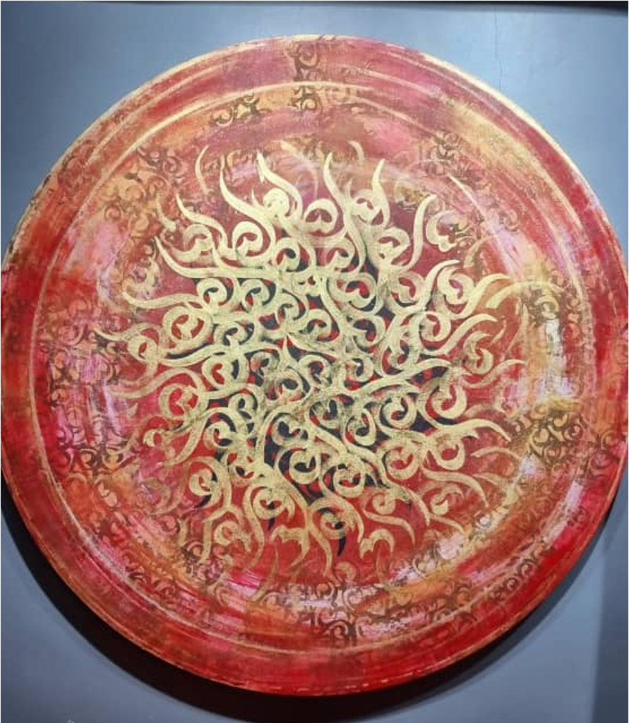 [ARADwA2Art150x150cm] Abstract Design with Alphabets 2