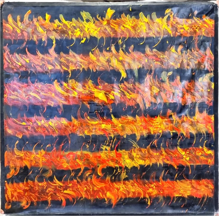 [HAADwA2ArtAC130x130cm] Abstract Design with Alphabets 2